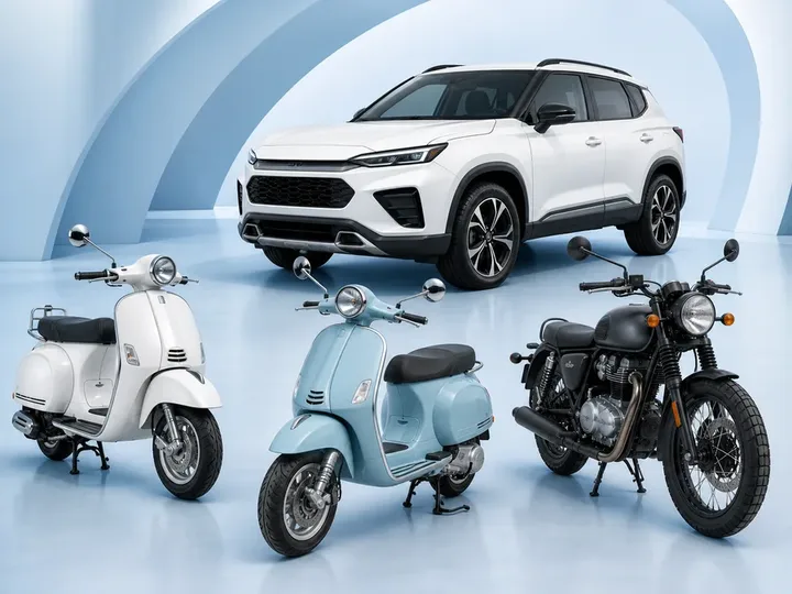 A four wheeler, classic scooters and a motorcycle available through AE Spares